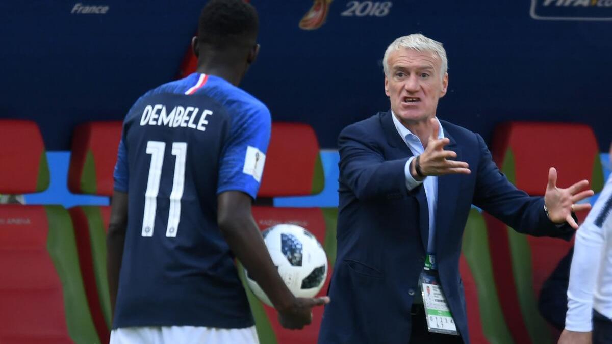 Who is France head coach Didier Deschamps vs Argentina in the FIFA